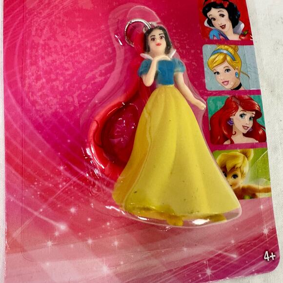 Set 4 Disney Princess Figural Bag Clips Cinderella Snow White Ariel Tinker Bell - Picture 3 of 7